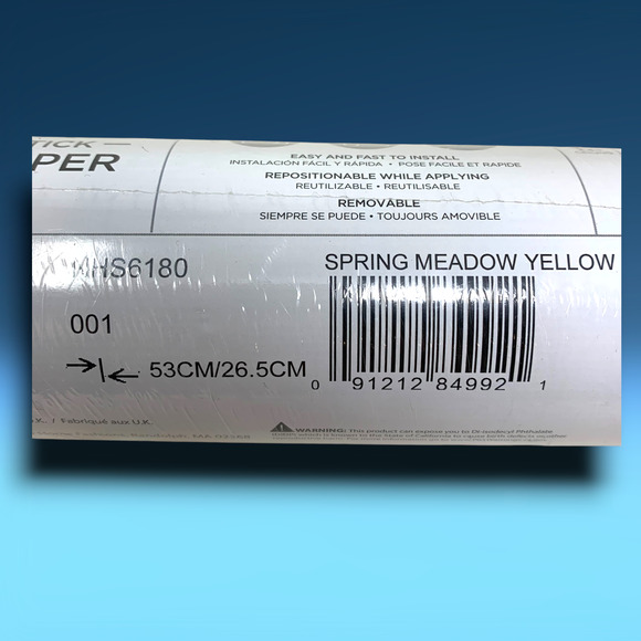 NEW InHome Peel & Stick Wallpaper Spring Meadow Yellow Floral 20.5" x 18' - Picture 12 of 12